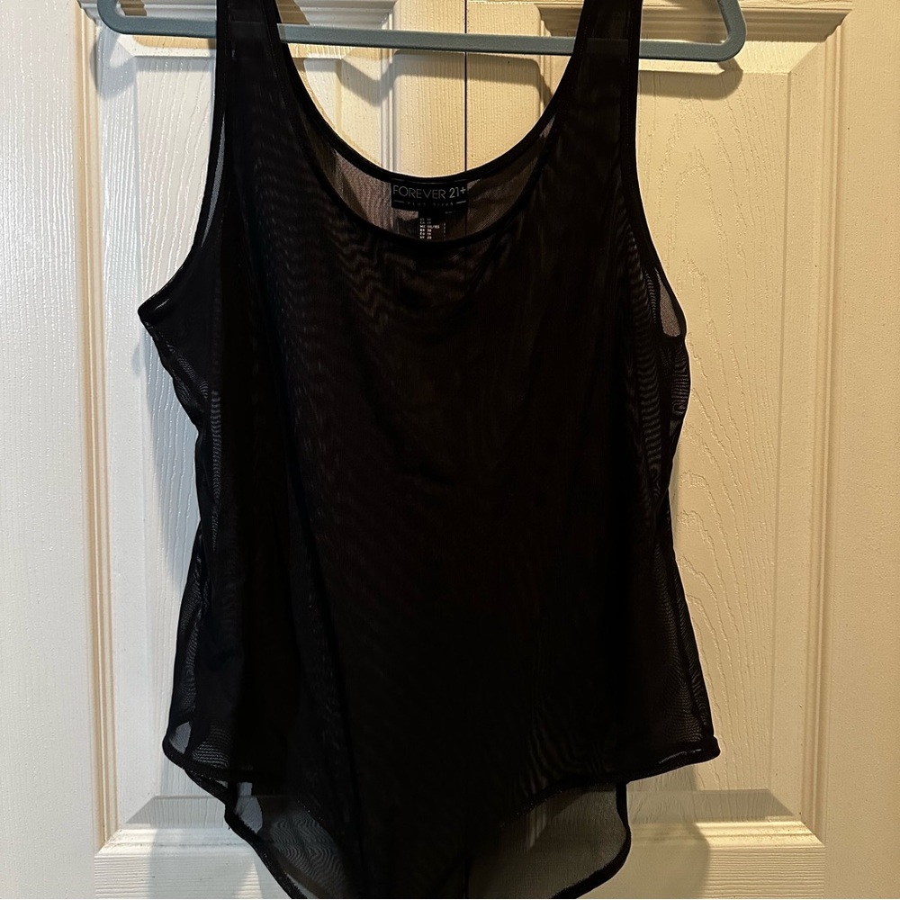 Forever 21Back Sheer Plus Size Bodysuit